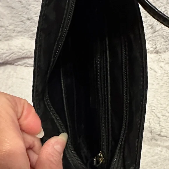 Michael Kors Black Nylon Animal Print Crossbody Bag - Picture 5 of 14